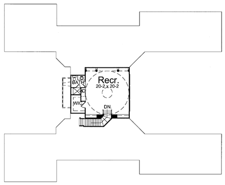 House Plan 72048 Second Level Plan