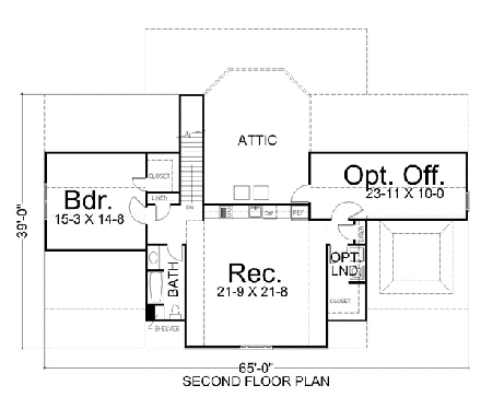 House Plan 72052 Second Level Plan