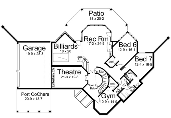 Colonial European Lower Level of Plan 72053