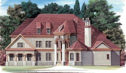 Colonial European Elevation of Plan 72053