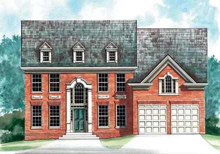 Colonial Elevation of Plan 72065