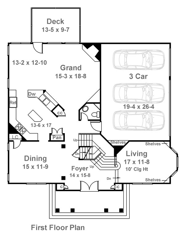 Colonial European Level One of Plan 72072