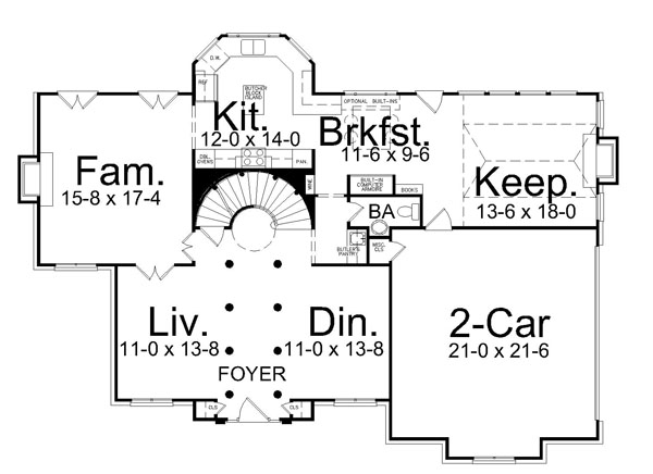 Colonial European Level One of Plan 72075