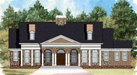 Colonial Elevation of Plan 72077