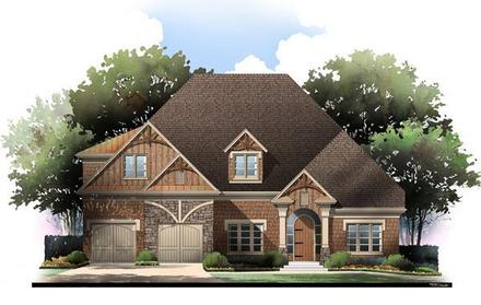 Craftsman One-Story Elevation of Plan 72081