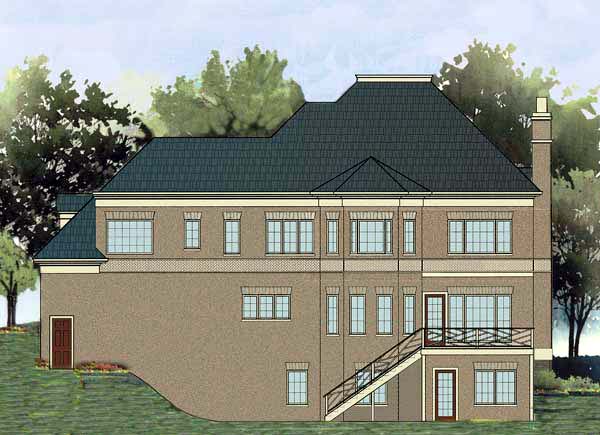 European Rear Elevation of Plan 72085