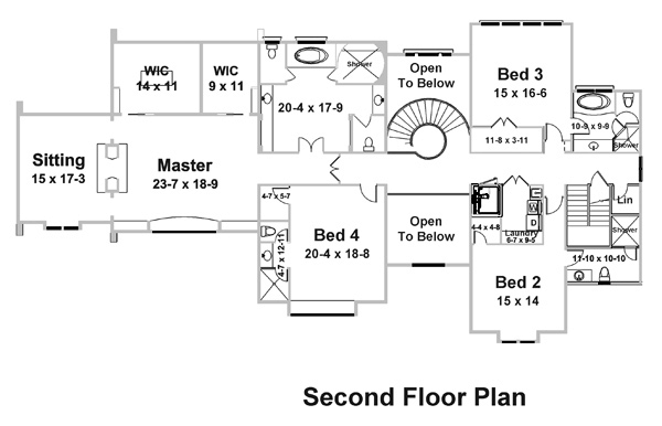 European Greek Revival Level Two of Plan 72114