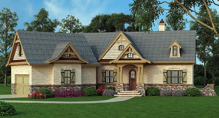 Plan with 2404 Sq. Ft., 3 Bedrooms, 3 Bathrooms, 2 Car Garage Elevation