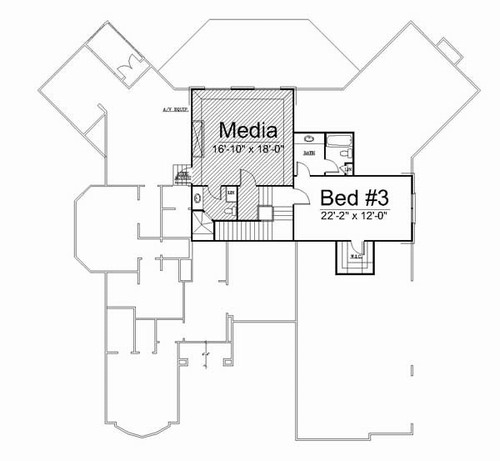 Contemporary Greek Revival Level Two of Plan 72146