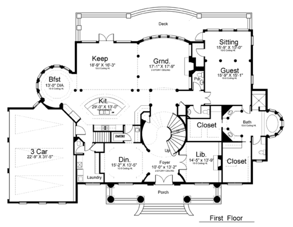 House Plan 72163 Level One