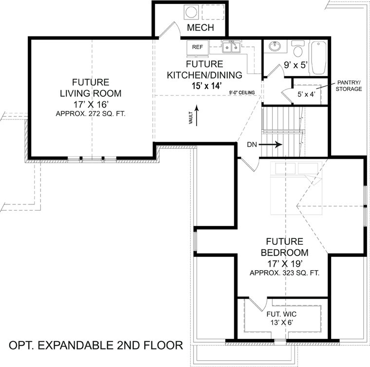 European French Country New American Style Traditional Level Two of Plan 72166