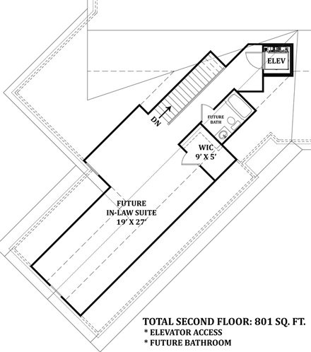 House Plan 72169 Second Level Plan