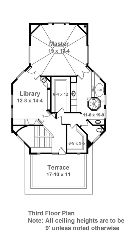 House Plan 72200 Third Level Plan