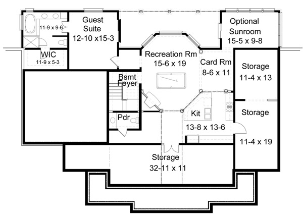 Colonial Lower Level of Plan 72203