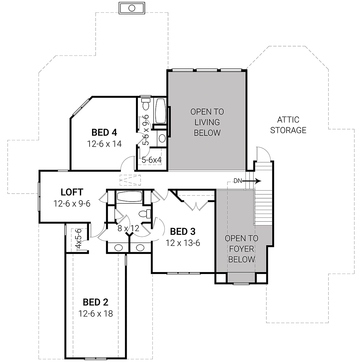 Colonial European Greek Revival Level Two of Plan 72205