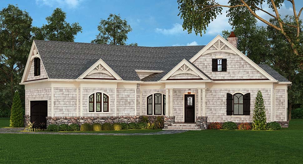 Craftsman, European Plan with 2344 Sq. Ft., 3 Bedrooms, 3 Bathrooms, 2 Car Garage Picture 7