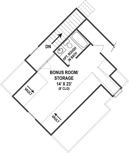 Craftsman Tudor Level Two of Plan 72222