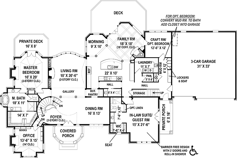 European French Country Level One of Plan 72230