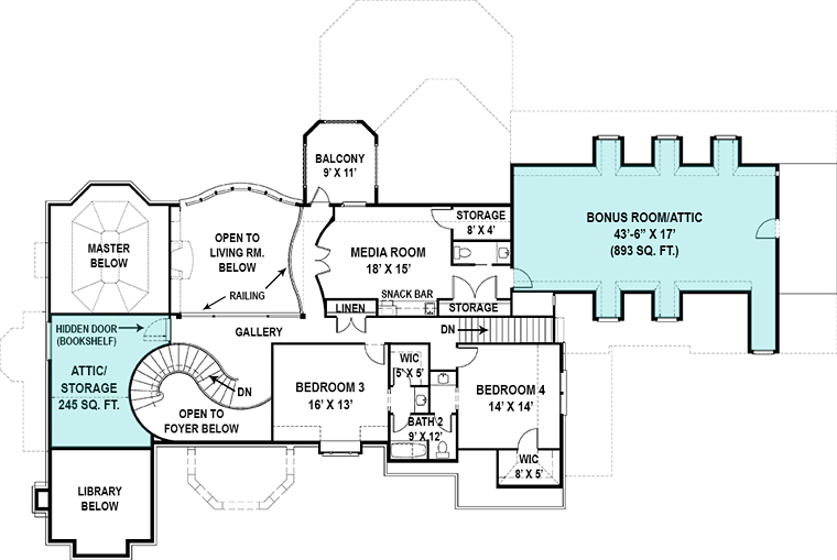 European French Country Level Two of Plan 72230