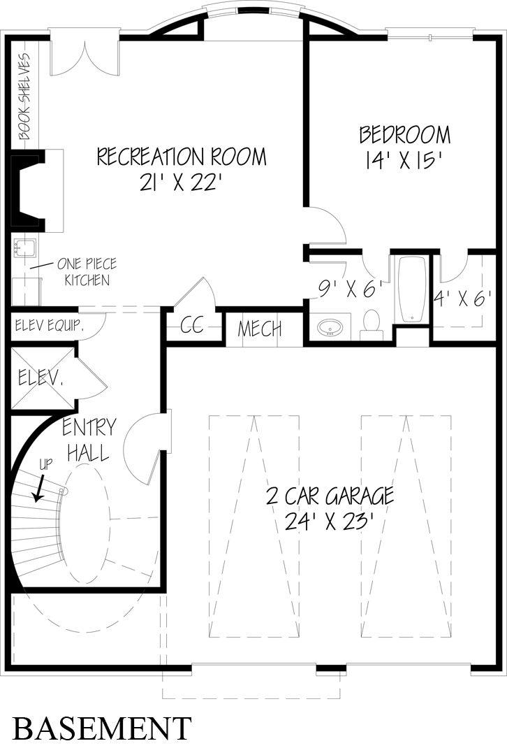 European Traditional Lower Level of Plan 72236