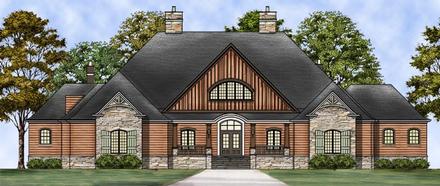 Craftsman European Elevation of Plan 72237