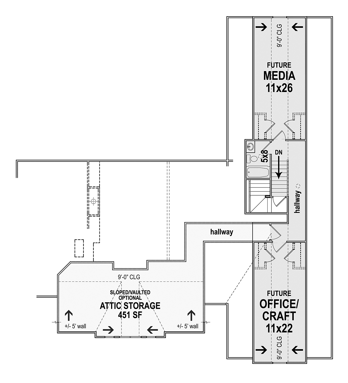 Country Farmhouse One-Story Southern Level Two of Plan 72250