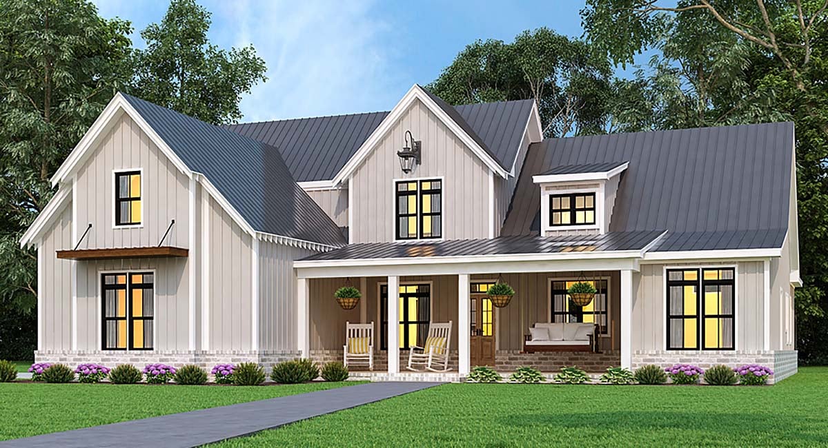 Farmhouse, Ranch, Traditional Plan with 2230 Sq. Ft., 3 Bedrooms, 3 Bathrooms, 2 Car Garage Elevation