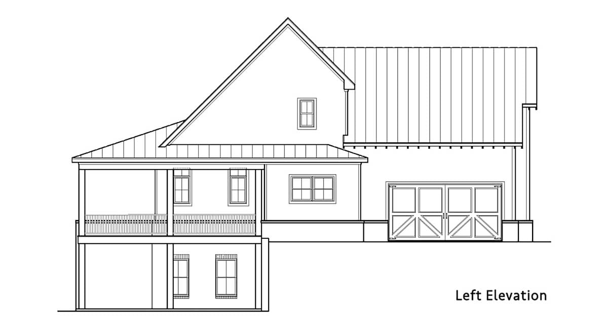 Farmhouse, Ranch, Traditional Plan with 2230 Sq. Ft., 3 Bedrooms, 3 Bathrooms, 2 Car Garage Picture 3