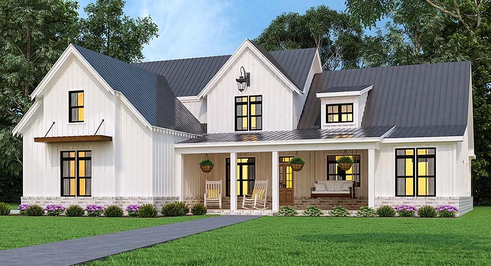 Farmhouse, Ranch, Traditional Plan with 2230 Sq. Ft., 3 Bedrooms, 3 Bathrooms, 2 Car Garage Picture 5