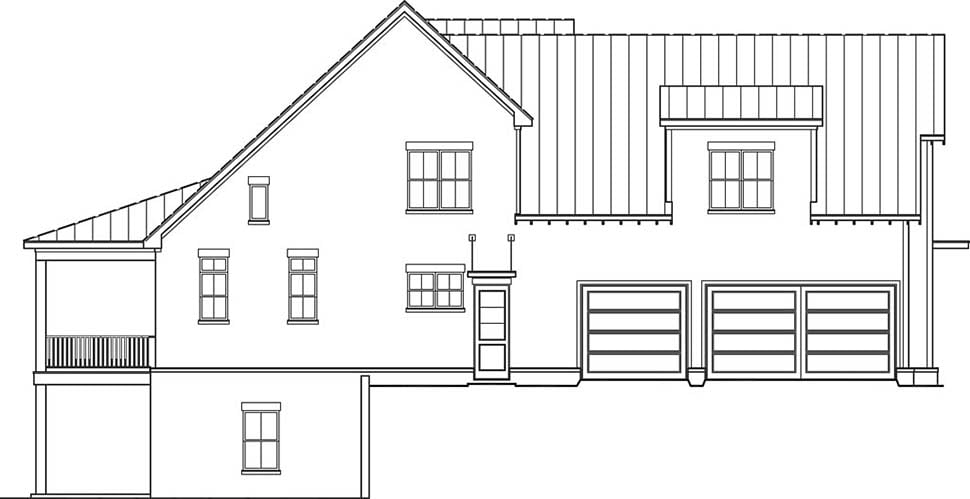 Farmhouse Plan with 2499 Sq. Ft., 3 Bedrooms, 3 Bathrooms, 3 Car Garage Picture 7