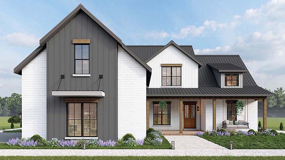 Farmhouse Plan with 2499 Sq. Ft., 3 Bedrooms, 3 Bathrooms, 3 Car Garage Picture 10