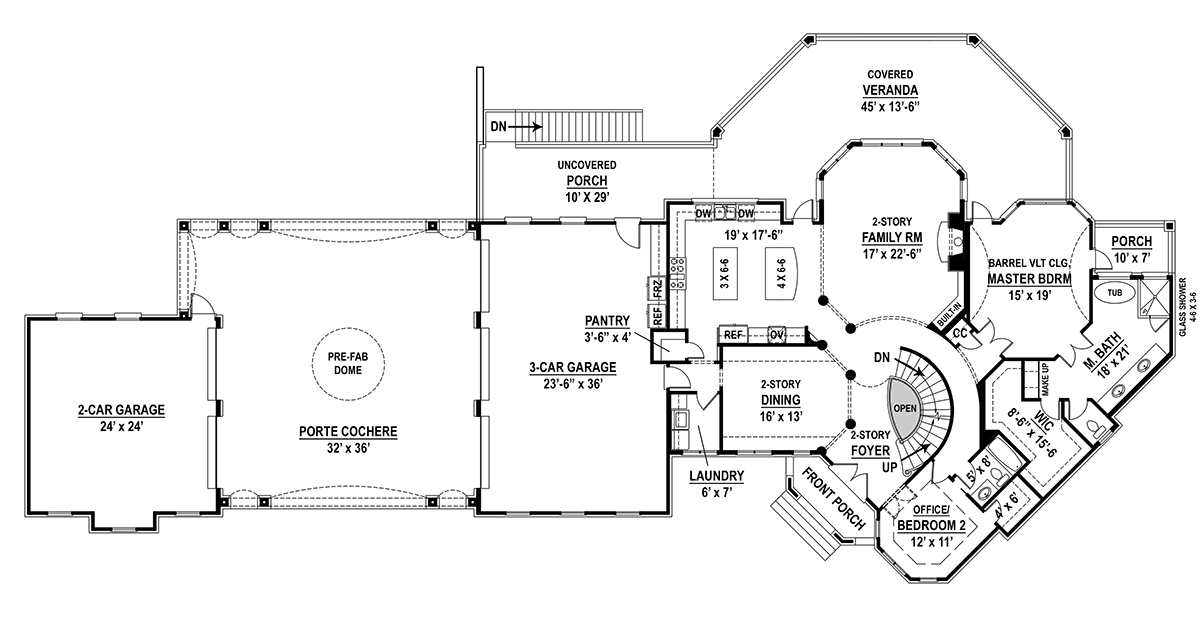 European French Country Level One of Plan 72258