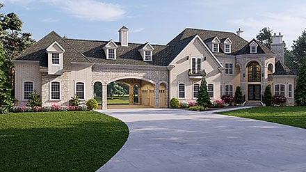 European, French Country House Plan 72258 with 4 Beds, 5 Baths, 5 Car Garage