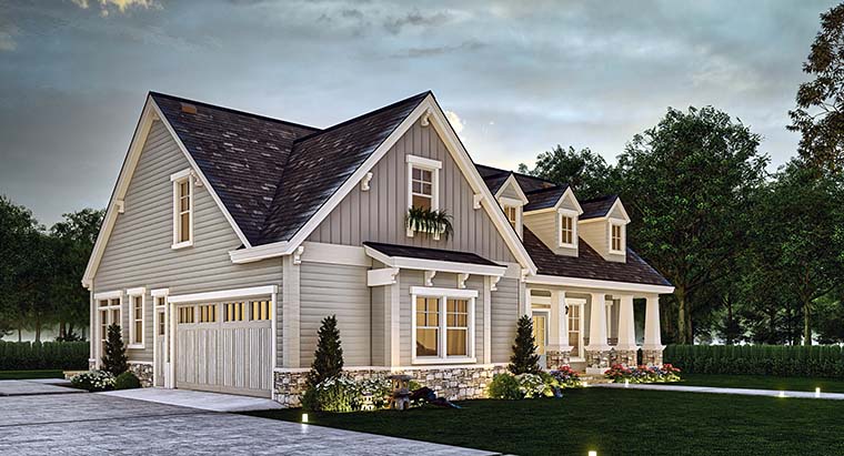 Craftsman, New American Style Plan with 1898 Sq. Ft., 3 Bedrooms, 3 Bathrooms, 2 Car Garage Picture 6