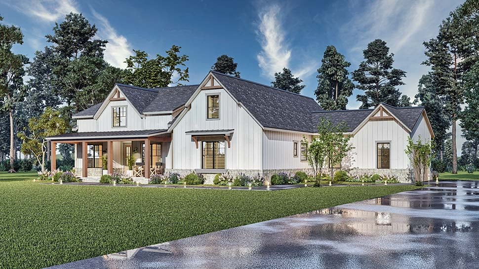 Country, Farmhouse, New American Style, Southern Plan with 2764 Sq. Ft., 4 Bedrooms, 4 Bathrooms, 2 Car Garage Picture 11