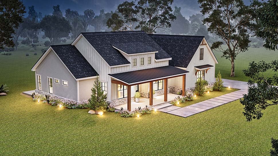 Country, Farmhouse, New American Style Plan with 2473 Sq. Ft., 3 Bedrooms, 3 Bathrooms, 3 Car Garage Picture 8