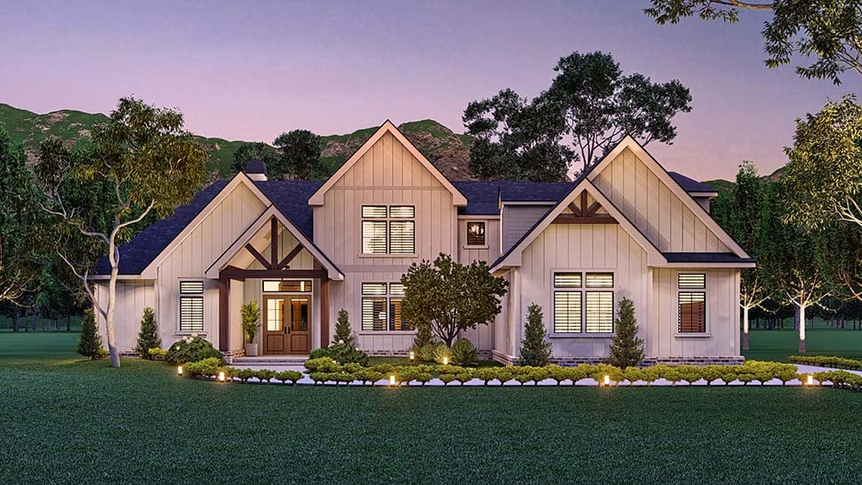 Country, Craftsman, Farmhouse, New American Style Plan with 2091 Sq. Ft., 3 Bedrooms, 2 Bathrooms, 2 Car Garage Picture 7