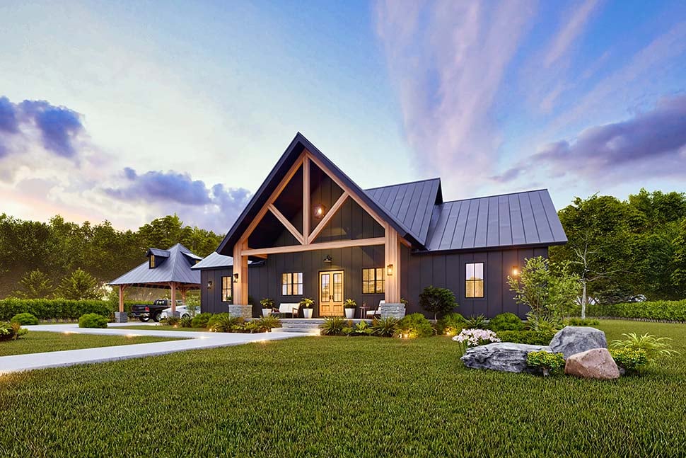 Country, Craftsman, Farmhouse Plan with 1849 Sq. Ft., 3 Bedrooms, 3 Bathrooms, 2 Car Garage Picture 12