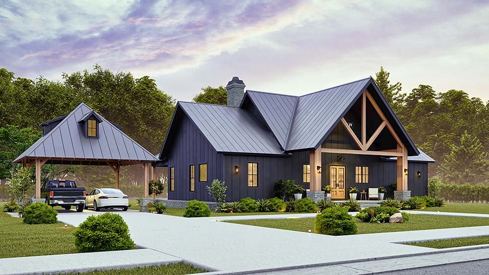Country, Craftsman, Farmhouse Plan with 1849 Sq. Ft., 3 Bedrooms, 3 Bathrooms, 2 Car Garage Picture 13