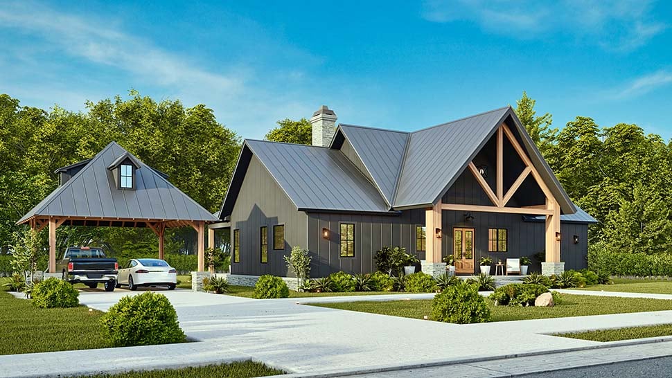 Country, Craftsman, Farmhouse Plan with 1849 Sq. Ft., 3 Bedrooms, 3 Bathrooms, 2 Car Garage Picture 9