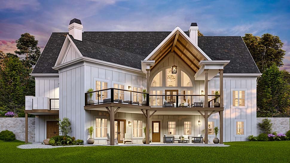 Country, Craftsman, New American Style, Traditional Plan with 3350 Sq. Ft., 4 Bedrooms, 5 Bathrooms, 2 Car Garage Picture 7