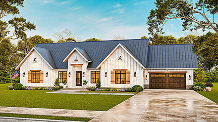 Farmhouse, Ranch House Plan 72279 with 3 Beds, 3 Baths, 2 Car Garage