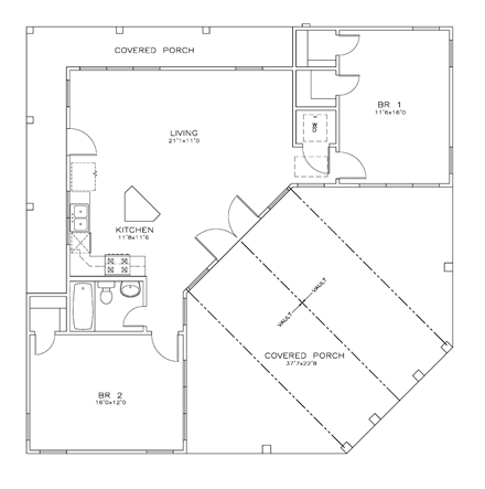 House Plan 72330 First Level Plan