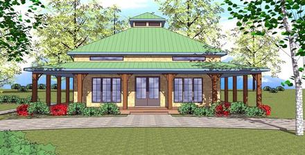 Cottage Florida Southern Elevation of Plan 72366