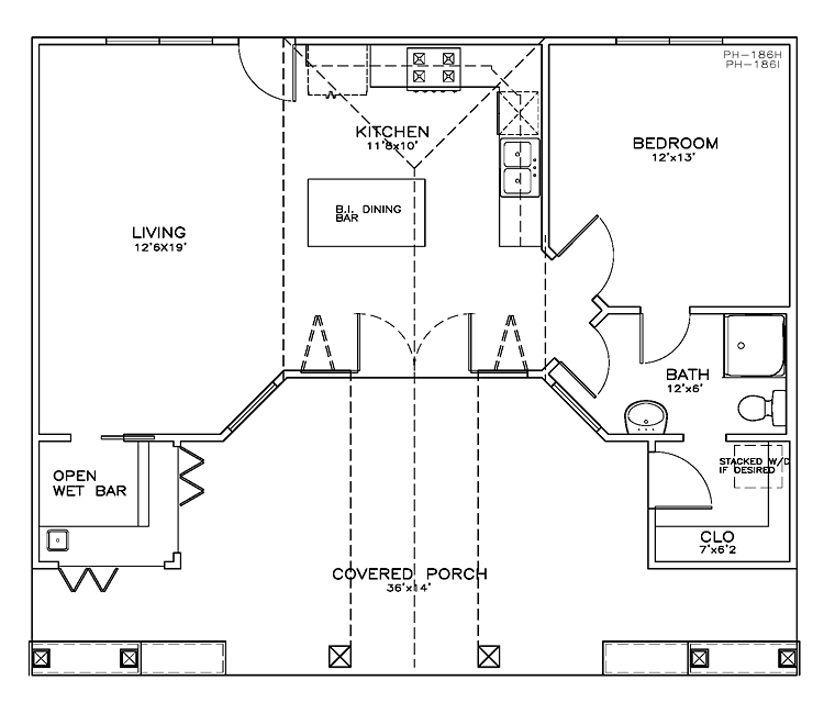 Contemporary Level One of Plan 72377