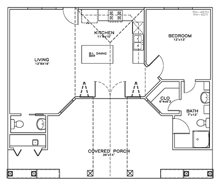 House Plan 72380 First Level Plan