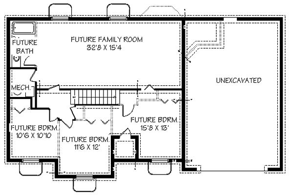 Ranch Lower Level of Plan 72410