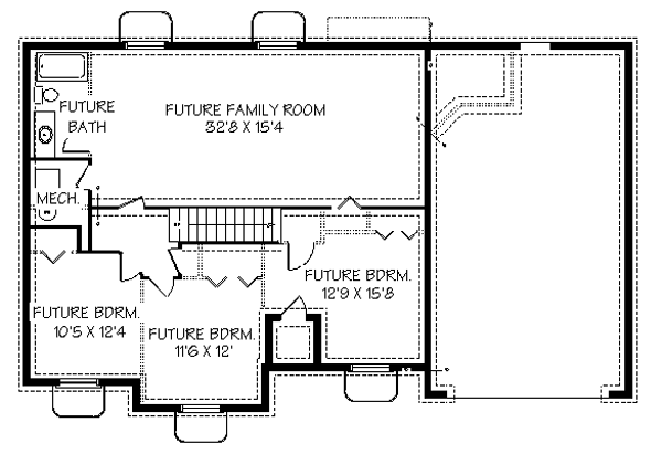 Traditional Lower Level of Plan 72414