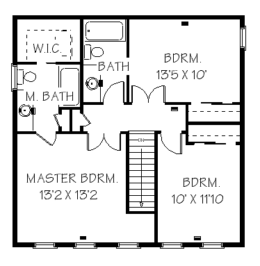 House Plan 72433 Second Level Plan