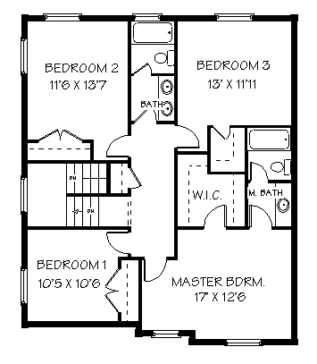 House Plan 72439 Second Level Plan